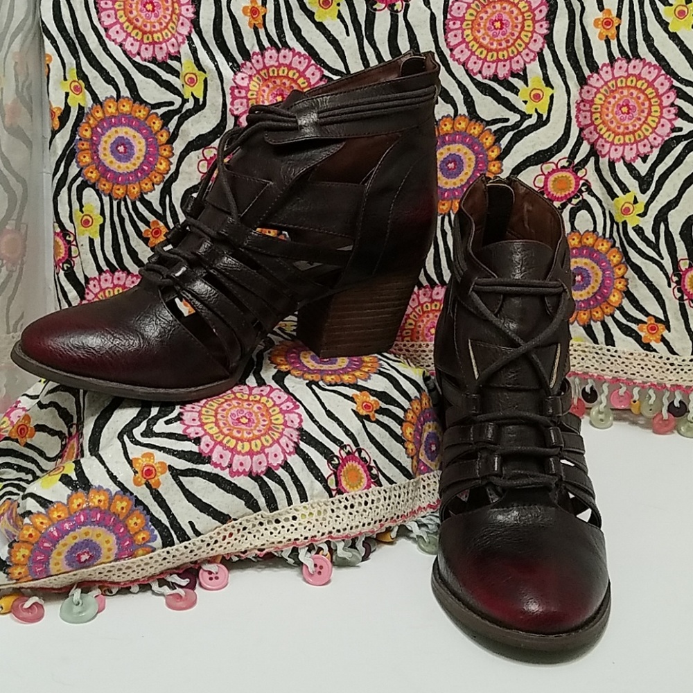 Barely worn oxblood booties!